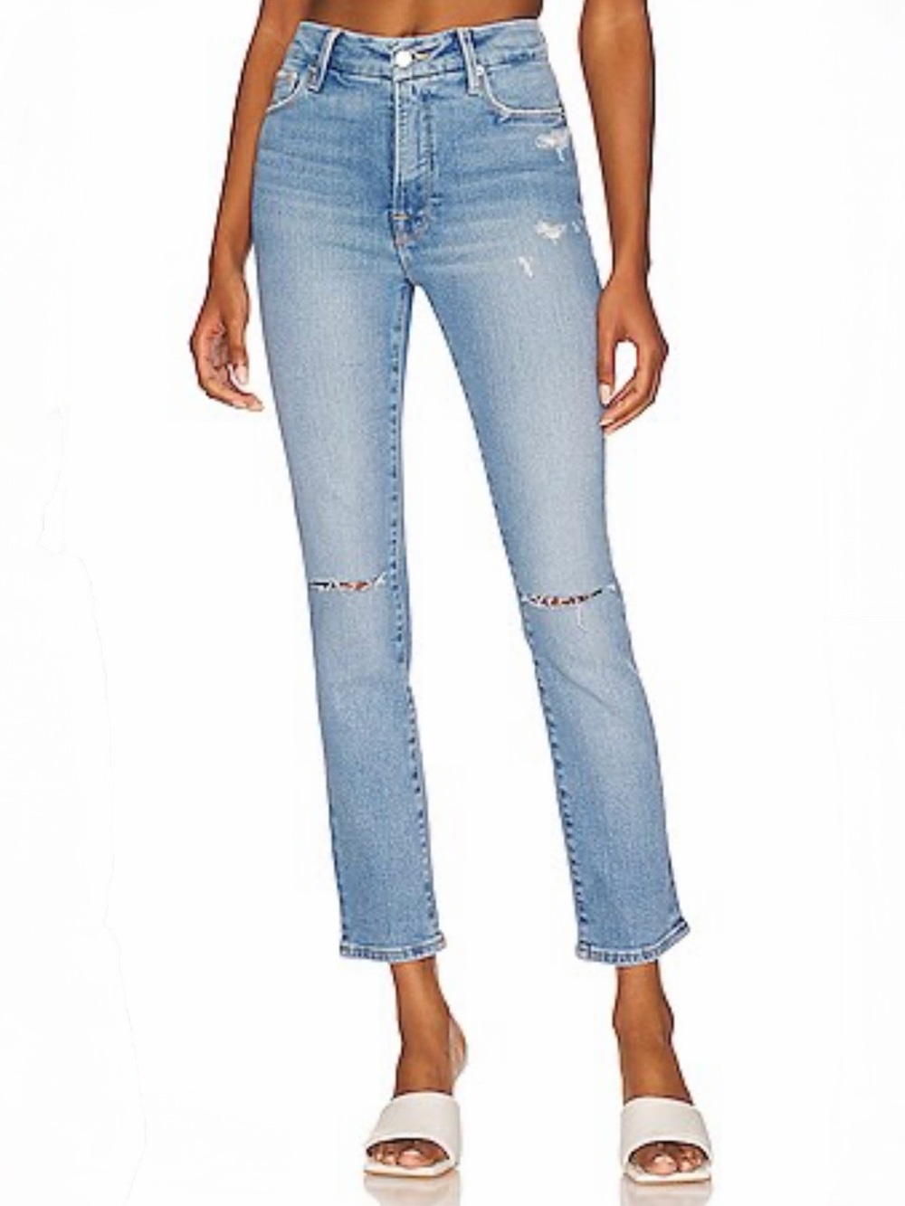 NWT Good American Good Classics With Knee Slits Size 2 / 26